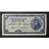 Hungary 100 million B.-Pengő 1946 Aunc