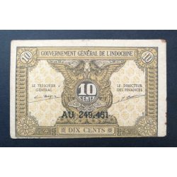 French Indochina 10 Cents 1942 XF