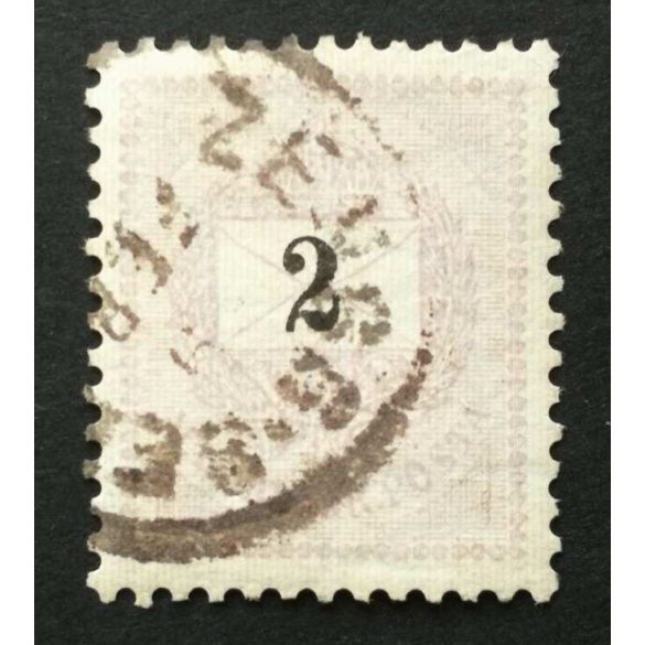 Hungary 1898 Letter, black cipher 2 kr. perf. 12: 11 3/4 ZENGG-SE(NJ) used