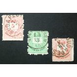 Hungary 1874 Letter, coloured cipher 3 pcs used