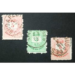 Hungary 1874 Letter, coloured cipher 3 pcs used