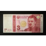 Tajikistan 3 Somoni 2010 Unc