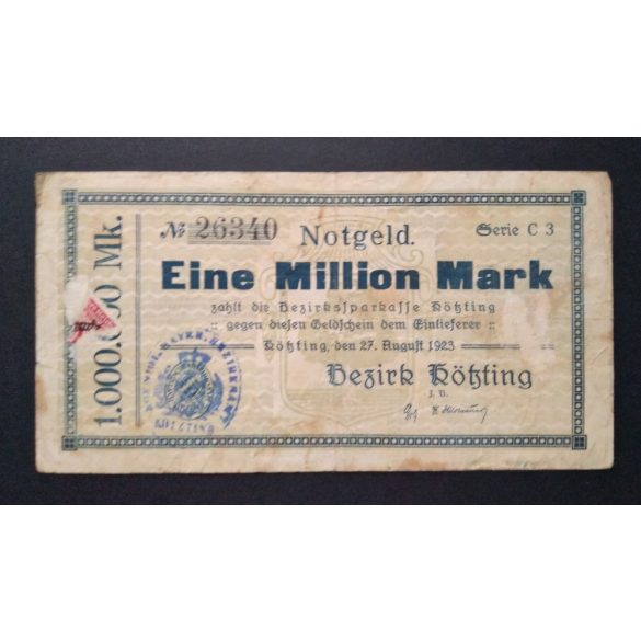 Germany 1 Million Mark Kötzting 1923 F- 