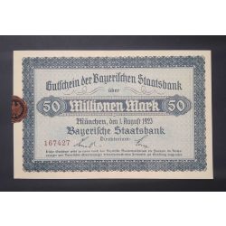 Németország 50 Millió Mark München 1923 XF+ 