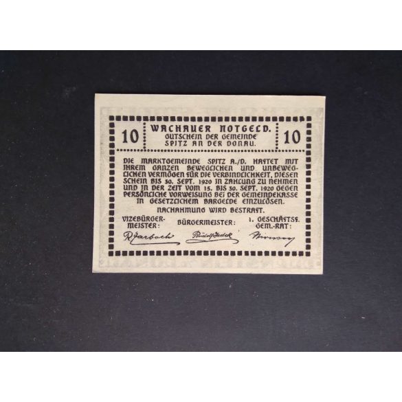 Austria 10 Heller 1920 Unc Dürnstein 