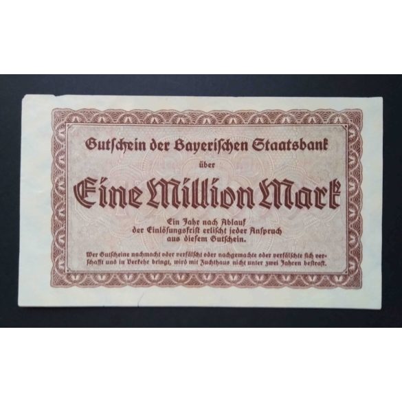 Germany 1 Million Mark 1923 XF Munich