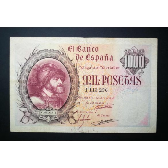 Spain 1000 Pesetas 1940 F