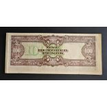 Philippines Japanese Occupation 100 Pesos 1944 F