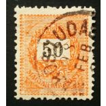 Hungary 1889 Letter, black cipher 50 kr. perf. 12:11 3/4 MAROS-LUDAS used