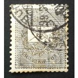 Hungary 1899 Letter, black cipher 1 kr. perf. 12 : 11 3/4 BUD(APEST) used