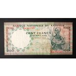 Katanga 100 Francs 1962 F+
