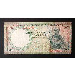 Katanga 100 Francs 1962 F+
