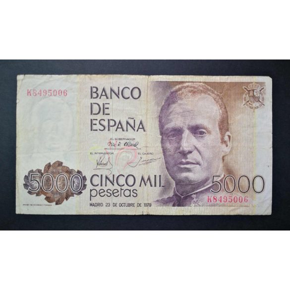 Spain 5000 Pesetas 1979 F