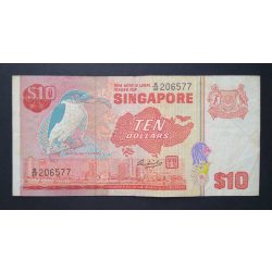 Singapore 10 Dollars 1979 F