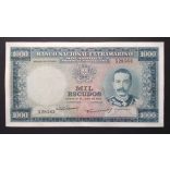 Mozambik 1000 Escudos 1953 F+