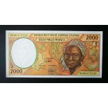 Közép-Afrikai Államok Közép-Afrikai Köztársaság 2000 Francs 1999 UNC 