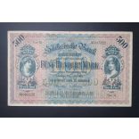 Germany 500 Mark 1922 VF+