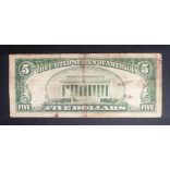 USA 5 Dollars 1934 A Silver certificate F-