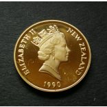 New Zealand 5 Dollars 1990 Aluminium-Bronze Proof, "75th Anniversary of ANZAC" commemorative coin