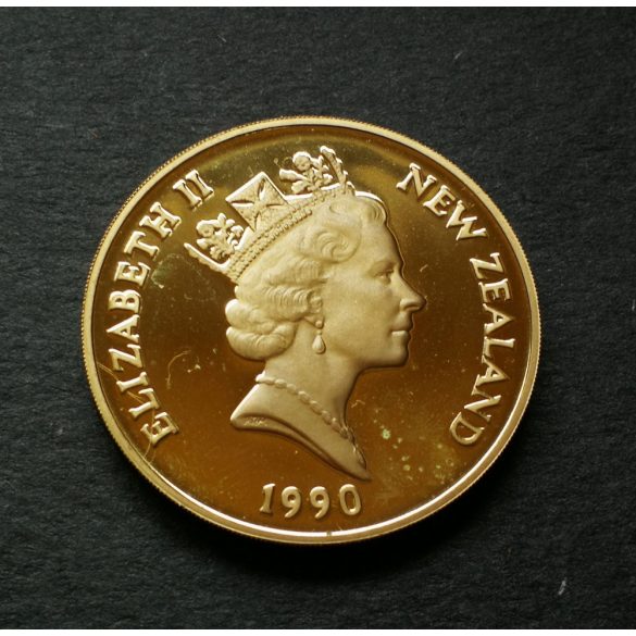 New Zealand 5 Dollars 1990 Aluminium-Bronze Proof, "75th Anniversary of ANZAC" commemorative coin