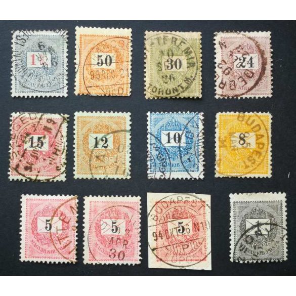 Hungary 1889 Letter, black cipher LOT 12 pcs used