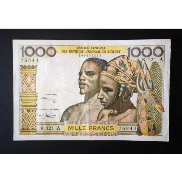 West African States Ivory Coast 1000 Francs 1965 F+