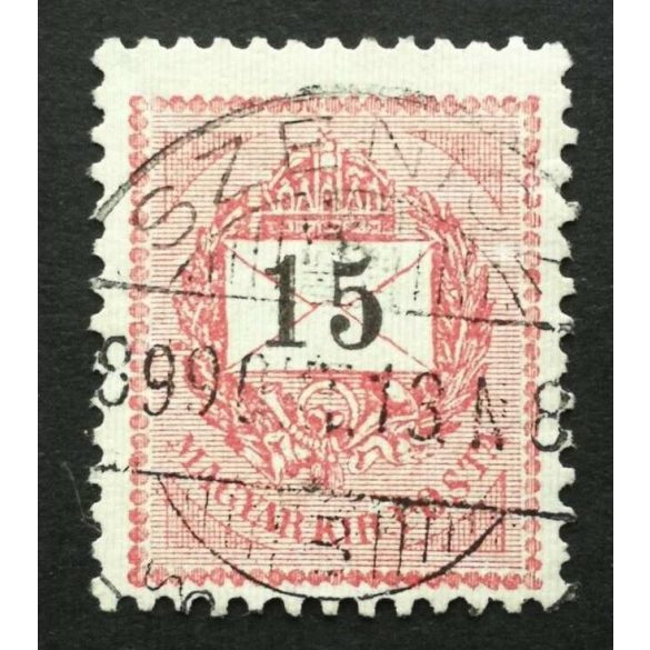 Hungary 1898 Letter, black cipher 15 kr. perf. 12 : 11 3/4 SZENICZ used