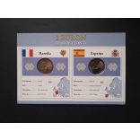 EU 2 Euro set of 2 pcs commemorative coins Unc