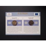 EU 2 Euro set of 2 pcs commemorative coins Unc