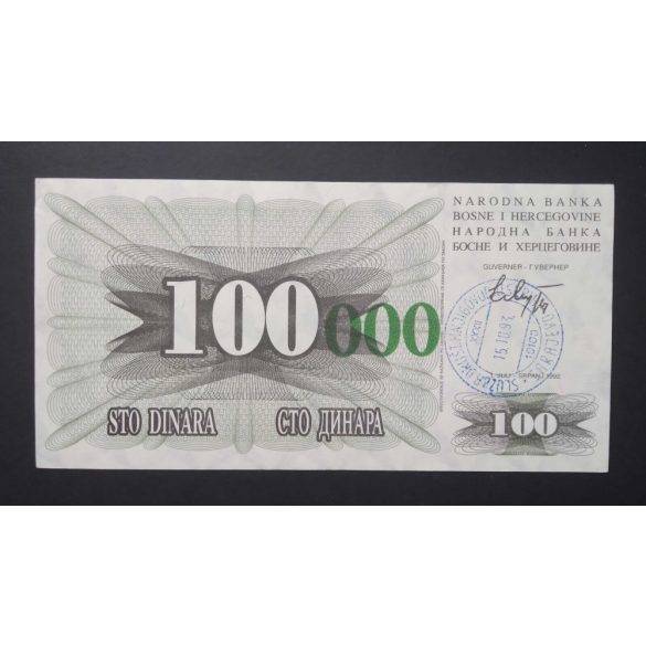 Bosnia and Herzegovina 100000 Dinara 1993 aUnc+