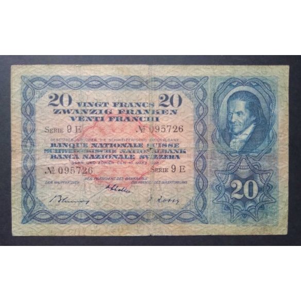 Switzerland 20 Francs 1938 F-
