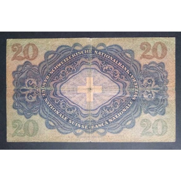 Switzerland 20 Francs 1938 F-