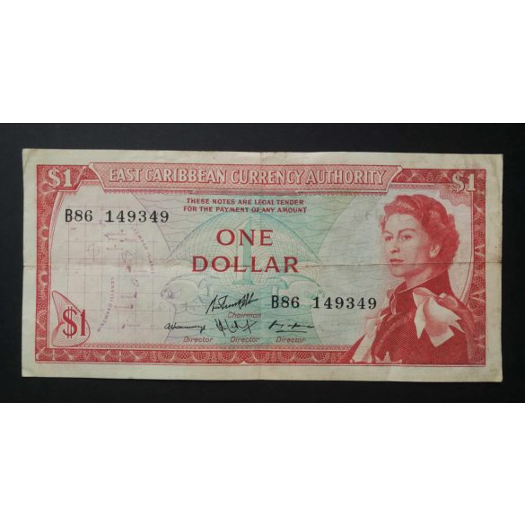 Eastern Caribbean States 1 Dollar 1965 F