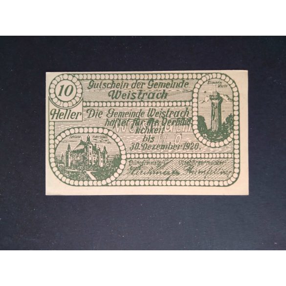 Austria 10 Heller 1920 Unc Weistrach