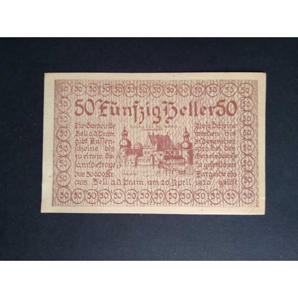 Austria 50 Heller 1920 Unc Bell a.d. Pram