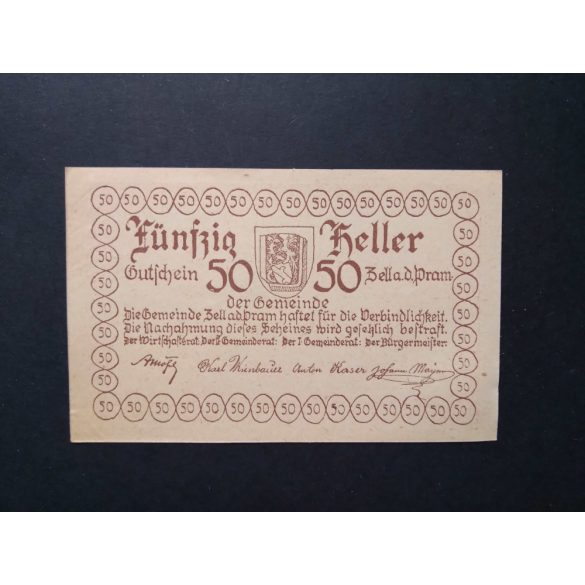 Austria 50 Heller 1920 Unc Bell a.d. Pram