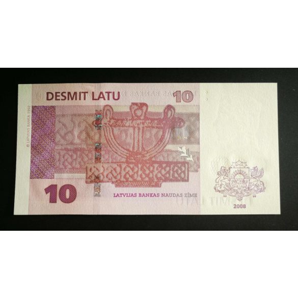 Latvia 10 Latu 2008 UNC