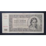 Czechoslovakia 1000 Korun 1945 F