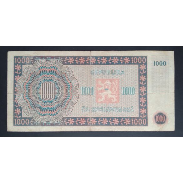 Czechoslovakia 1000 Korun 1945 F