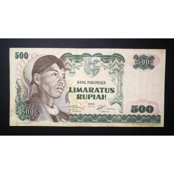 Indonesia 500 Rupiah 1968 F