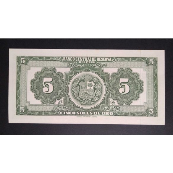 Peru 5 Soles de Oro 1963 XF+