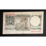 Spain 5 Pesetas 1954 F