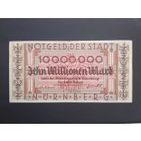 Németország 10 Millió Mark Nürnberg 1923 VF 