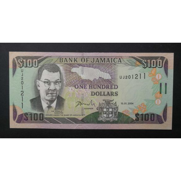 Jamaica 100 Dollars 2004 UNC-