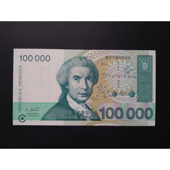 Horvátország 100000 Dinara 1993 UNC 