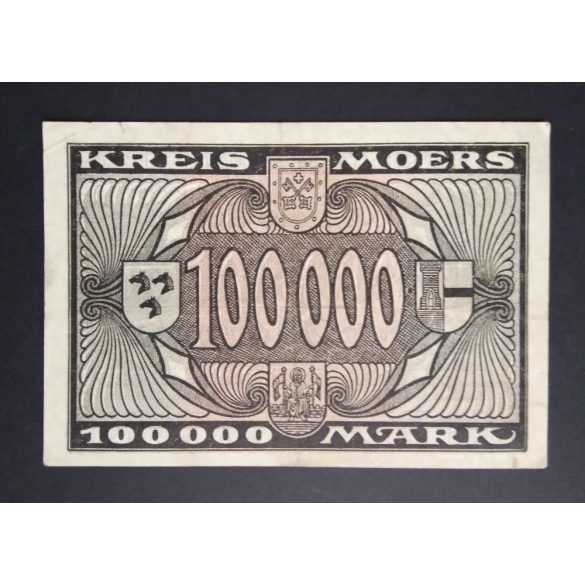 Germany 100000 Mark Moers 1923 VF 