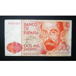 Spain 2000 Pesetas 1980 F