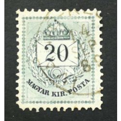   Hungary 1881 Letter, coloured cipher 20 kr. perf 11 1/2 Ivánda (Toront.m.) used