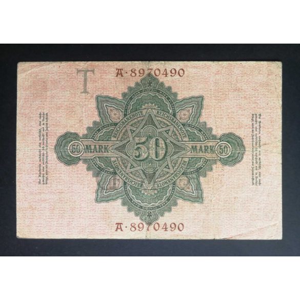 Germany 50 Mark 1910 F+