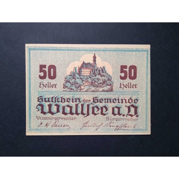 Ausztria 50 Heller 1920 Unc Wallsee